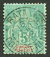 CONGO : 1898 5c Groupe Obl. BATA CONGO FRANCAIS. Bureau Rare (devient COLONIE ESPAGNOLE). TTB. - Otros & Sin Clasificación