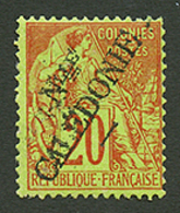 NOUVELLE CALEDONIE :20c (n°27) Neuf * Presque **. Cote 160€. Signé SCHELLER. TB. - Autres & Non Classés