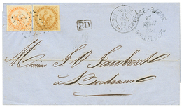 GUADELOUPE : 1863 AIGLE 10c + 40c TTB Margés Sur Lettre De BASSE-TERRE. Rare Dans Cette Qualité. TTB. - Otros & Sin Clasificación