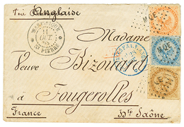 MARTINIQUE : 1868 AIGLE 10c + 20c + 40c Obl. MQE + MARTINIQUE ST PIERRE Sur Env. Pour La FRANCE. Superbe. - Other & Unclassified