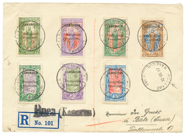 1917 CAMEROUN OCCUPATION FRANCAISE 40c (n°77) à 5F(n°83) Obl. BUEA BRITISH KAMERUN Sur Enveloppe RECOMMANDEE Pour La SUI - Autres & Non Classés