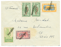 1934 5c + 10c(x3) + 15c Obl. PAQUEBOT Pour PARIS. TTB. - Other & Unclassified