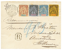 1893 DIEGO-SUAREZ 1c+ 2c + 15c+ 75c Obl. DIEGO-SUAREZ MADAGASCAR Sur Env. RECOM. Pour AMSTERDAM. TTB. - Other & Unclassified