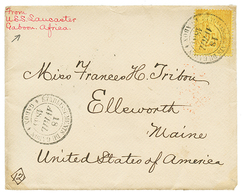 "Navire AMERICAIN U.S.S LANCASTER Au GABON " : 1885 COLONIES GENERALES 25c Obl. Cachet Rare ETABLISSEMENTS DU GABON GABO - Otros & Sin Clasificación