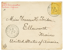 "Navire AMERICAIN U.S.S LANCASTER Au GABON " : 1885 COLONIES GENERALES 25c Obl. Cachet Rare ETABLISSEMENTS DU GABON GABO - Other & Unclassified