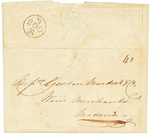 1816 Taxe 40 Portuguaise Sur Lettre Avec Texte Daté "GUADELOUPE 1 Fevrier 1816" Pour MADEIRA. TTB. - Otros & Sin Clasificación