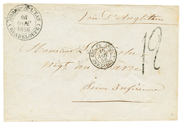 1856 Cachet Rare MORNE-A-L'EAU GUADELOUPE + Taxe 12 Sur Lettre Pour La FRANCE. RARETE. TTB. - Andere & Zonder Classificatie