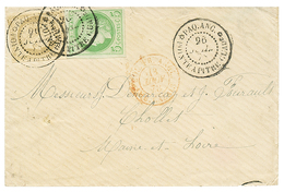 1878 CG 5c CERES + 30c CERES Obl. PAQ.ANG POINTE A PITRE Sur Lettre Pour La FRANCE. TTB. - Andere & Zonder Classificatie