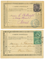 1880/84 Lot De 2 CARTES PRECURSEUR Affranchies à 10c Ou 5cx2(pd). TB. - Autres & Non Classés
