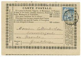 1890 CG 15c Obl. BASSE TERRE GUADELOUPE Sur CARTE PRECURSEUR Pour MOULE. TTB. - Andere & Zonder Classificatie