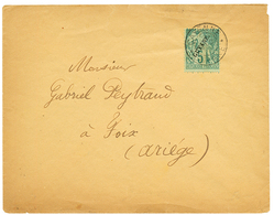 1892 5c Surchargé GUYANE Obl. CAYENNE Sur Env. (non Close) Au Tarif IMPRIME Pour La FRANCE. Cette émission SURCHARGEE GU - Otros & Sin Clasificación