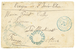 "DONG TRIEU" : 1890 SEPT PAGODES TONKIN En Bleu + CORPS EXPre ANNAM TONKIN (type Spécial) En Bleu + Grand Cachet POSTE D - Sonstige & Ohne Zuordnung