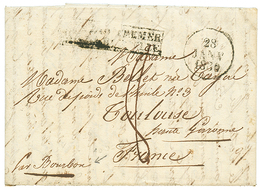 "STE MARIE DE MADAGASCAR" : 1829 Trés Rare Lettre Avec Texte Daté "STE MARIE DE MADAGASCAR 24 Mars 1829" Via BOURBON (RE - Andere & Zonder Classificatie