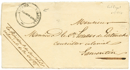 MARQUE De FRANCHISE : 1837 CONSEIL COLONIAL/ MARTINIQUE Sur Lettre Avec Texte Daté "FORT ROYAL" Pour LAMENTIN. RARE. TTB - Autres & Non Classés