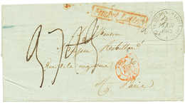 1842 PACKET LETTER Rouge + SAINT PIERRE MARTINIOQUE + Taxe "23" Annulée + Taxe "37" Sur Lettre De ST PIERRE Pour PARIS.  - Autres & Non Classés