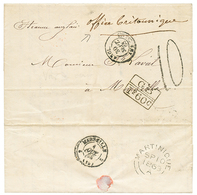 1868 Cachet Anglais MARTINIQUE (verso) + Recto GB/1F60 + "OFFICE BRITANNIQUE" Manus. Sur Lettre Avec Texte De ST PIERRE  - Andere & Zonder Classificatie