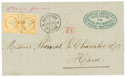 1872 CG 10c SIEGE (n°11) TB Margé + 40c(pd) Sur Lettre De ST PIERRE Pour La FRANCE. TTB. - Autres & Non Classés