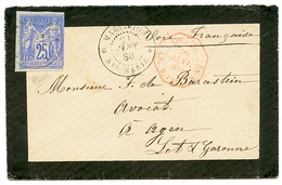 "STE MARIE" : 1880 CG 25c SAGE Obl. MARTINIQUE STE MARIE Sur Enveloppe Pour La FRANCE. RARE. TB. - Autres & Non Classés