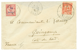 1912 POSTES CHERIFIENNES 10c Obl. FES + MAROC 10 S/ 10c Obl. TANGER Sur Env. Pour La FRANCE. TB. - Andere & Zonder Classificatie