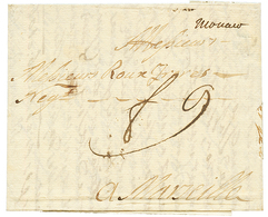 1778 "MONACO" Manuscrit Sur Lettre Avec Texte De PORT MAURICE Pour MARSEILLE. Superbe. - Autres & Non Classés