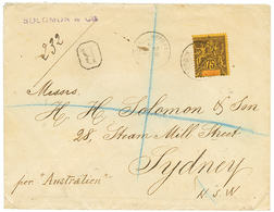 1900 75c Groupe Obl. AFFRANCH. NOUMEA Sur Enveloppe RECOMMANDEE Pour SYDNEY AUSTRALIE. Rare. TB. - Autres & Non Classés