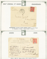 HAUT SENEGAL ET NIGER - Collection De 5 Lettres Montées Sur Feuilles D' EXPOSITIONS. TTB. - Altri & Non Classificati