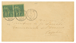 1886 CG Paire 5c Obl. PAPEETE TAITI Sur IMPRIME Complet Pour PAPETE. Pas Courant. TTB. - Andere & Zonder Classificatie