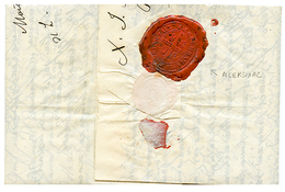 1848 Rare Disinfected Seal ALEKSINAC On Reverse Of Entire Letter From MONASTIR (BITOLA). Inside Negativ Disinfected Cach - Sonstige & Ohne Zuordnung