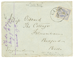 "CRETE - SUDA BAY" : 1887 10s Canc. CANEA + "SUDA BAY 9 May 1887" On Cover To ENGLAND. Vf. - Oriente Austriaco
