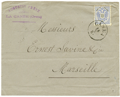 "CANEA" : 1887 10 SOLDI Canc. CANEA On Envelope To FRANCE. Superb. - Eastern Austria