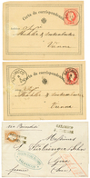 1874/82 Lot 3 Nice Covers From SALONICH. Superb. - Oriente Austriaco