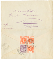 GB Used In SYRIA : 1894 GREAT BRITAIN 1/2p(x3) + 1d Canc. BEYROUTH BRITISH POST OFFICE On Reverse Of Envelope To NICOSIA - Otros & Sin Clasificación