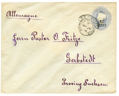 BRITISH P.O BEYROUTH : 1901 P./Stationery 40p On 2 1/2d Canc. BEYROUT To GERMANY. Superb. - Andere & Zonder Classificatie