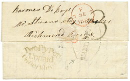 MARTINIQUE - BRISTISH PACKET AGENT : 1813 Octagon Cachet MARTINIQUE + "3" Tax Marking On Entire Letter Datelined "ST PIE - Autres & Non Classés