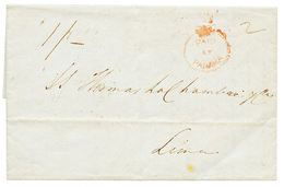 PANAMA : 1849 Superb PAID AT PANAMA On Entire Letter With Text From PANAMA To LIMA (PERU). SG = 1900 Pounds. Vvf. - Autres & Non Classés