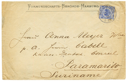 GERMANY To SURINAM : 1899 20pf Canc. HAMBURG On Envelope To PARAMARIBO With Arrival Cds. Vf. - Autres & Non Classés