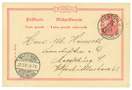 1901 P./Stat. GERMANI 10pf Overprint CHINA (Michel P9) Canc. TIENTSIN To GERMANY. RARE. JÄSCHKE-LANTELME Certificate (20 - China (kantoren)