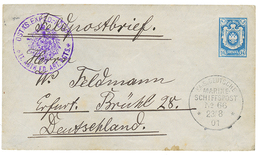 1901 RUSSIA 14k Canc. MARINE SCHIFFSPOST N°66 On "FELDPOSTBRIEF" To GERMANY. Superb. - China (kantoren)
