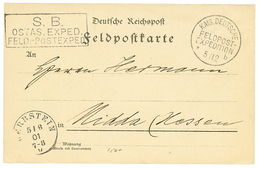 1901 KAIS.DEUTSCHE FELDPOST EXPEDITION B (rare Type) On Military Card To GERMANY. Vf. - Chine (bureaux)