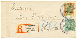 1905 5pf+ 25pf Canc. TSCHOUTSUN On REGISTERED Envelope To SHANGHAI ( CHINA ). RARE. Vvf. - China (kantoren)