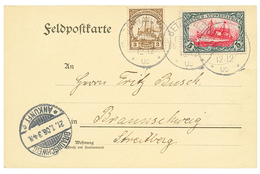 DSWA :1905 5 MARK + 3pf Canc. BETHANIEN On "FELDPOSTKARTE" To BRAUNSCHWEIG. Rare. Vvf. - Duits-Zuidwest-Afrika