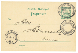 KIAUTSCHOU : 1902 P./Stat 5pf Canc. TSINGTAU-KIAUTSCHOU/ BAHNPOST/ ZUG + TSCHIANGLING DEUTSCHE POST + FELDPOSTSTATION N° - Kiautchou