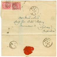 "80c Rate To AUSTRALIA Via ALEXANDRIA" : 1871 40c(x2) Canc. ROMBI On Cover (fault) From ROMA To SYDNEY (AUSTRALIA). Vers - Sin Clasificación