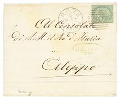 "PRINTED MATTER To ALEPPO (SYRIA)" : 1877 5c Canc. 207 + ROMA On Cover To ALEPPO (SYRIA). Verso, French Cds ALEXANDRETTE - Sin Clasificación