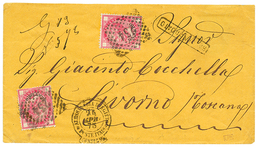 EGYPT - ITALIAN P.O : 1875 ESTERO 40c(x2) Canc. 234 + ALESSANDRIA D'EGITTO POSTE ITALIANE/CONSEGNA On REGISTERED Envelop - Sin Clasificación