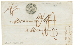 1839 OUTRE-MER PAUILLAC + "24" Tax Marking On Entire Letter From BATAVIA To MARSEILLE (FRANCE). Vvf. - Curazao, Antillas Holandesas, Aruba