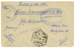 "PRISONIER DE GUERRE ALLEMAND - MOZAMBIQUE" : 1918 SERVICE DES PRISONNIERS DE GUERRE LOURENCO MARQUEZ On Censored Envelo - Autres & Non Classés