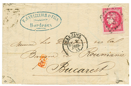 ROMANIA - Incoming Mail With "BORDEAUX" Issue : 1871 FRANCE 80c BORDEAUX (n°49) With 4 Margins On Entire Letter From BOR - Autres & Non Classés