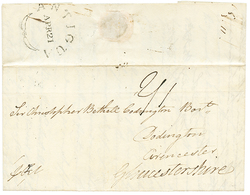1822 Superb ANTIGUA Fleuron Cachet On Reverse Of Entire Letter To ENGLAND. Vvf. - Other & Unclassified