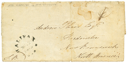 1816 HALIFAX Cds On Entire Letter From GIBRALTAR To NEW BRUNSWICK. Scarce. Vf. - Gibraltar